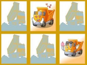 Dump Trucks Memory Puzzle