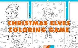 Holiday Elf Coloring Book Game