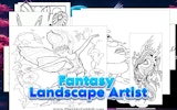 Fantasy Landscape Artist Coloring