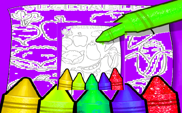 Fruits and Vegetables Coloring Book: Free Printable Kids Game
