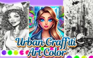 Urban Graffiti Art Color - Digital Coloring Book Game