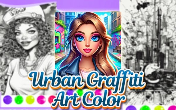 Urban Graffiti Art Color - Digital Coloring Book Game
