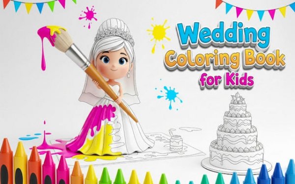 Wedding Coloring Book for Kids - Free Online Coloring Game